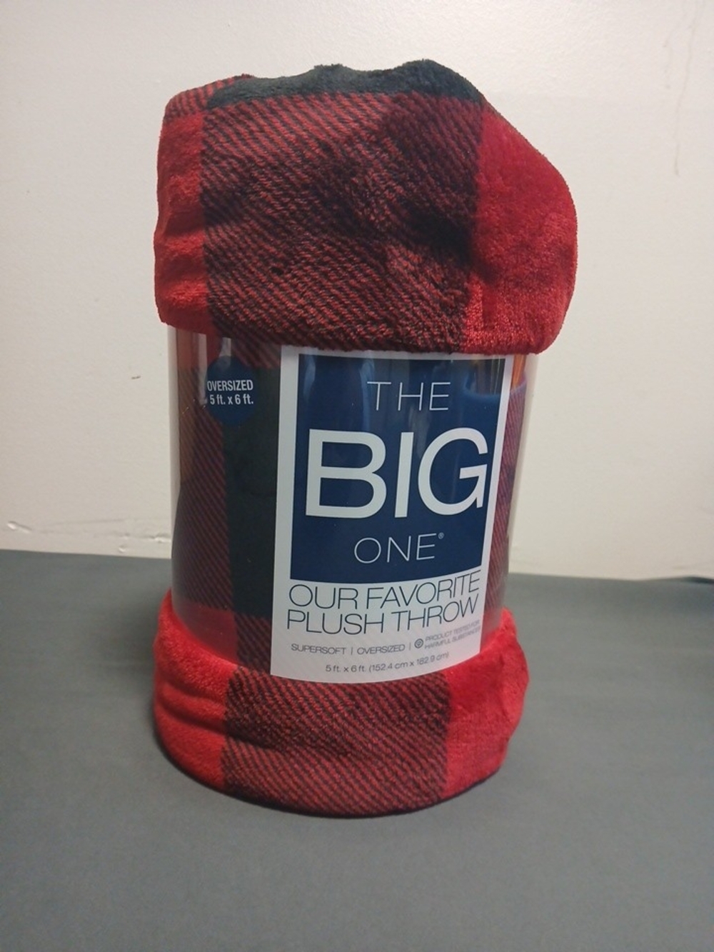 The Big One Red Plaid Plush Throw - Oversized Cozy Blanket